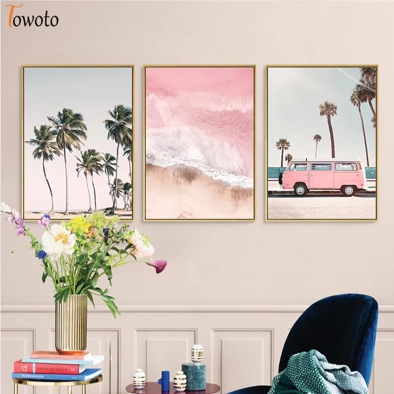 Скандинавский пейзаж постер с принтом украшение для экскурсионного автобуса