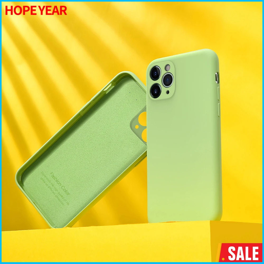 

Hope Year Phone Case For iphone 11 Pro Max Soft Silicone Mobile Shockproof Anti-Drop Capa Full Protection Dirt-Resist Back Cover