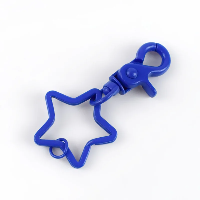 05royalblue 5/10 шт. Meetee 43 мм конфеты брелок Кольца для пряжки звезда брелок для ключей Разделение собака пряжки карабин Лобстер "сделай сам" брелок-подвеска - Цвет: 05royalblue