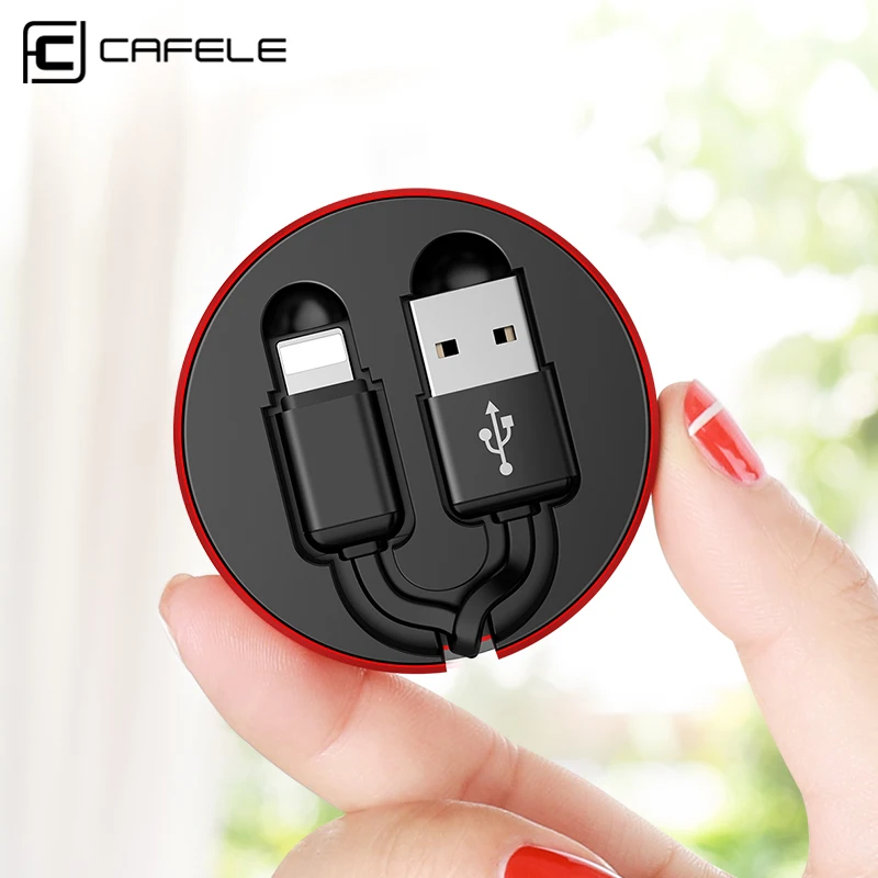 CAFELE Выдвижной USB кабель для iPhone X XI XS MAX usb зарядки XIR XR 7 8 Plus мини портативный