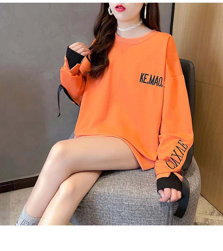 

autumn/winter Harajuku lamb wool velvet women's hoodie thickened ladies top Oversized Women's Sweatshirt clothing jacket girly