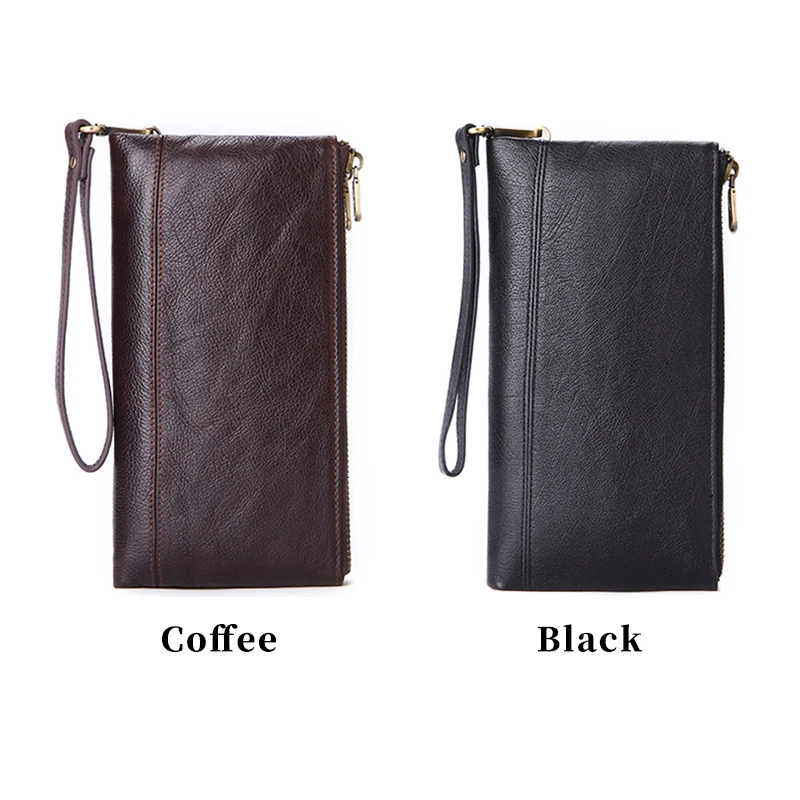 Men Genuine Leather designer wallet Long Custom Name Carving Wallet Multiple card slots Hand Hold Wallet envelope clutch purse