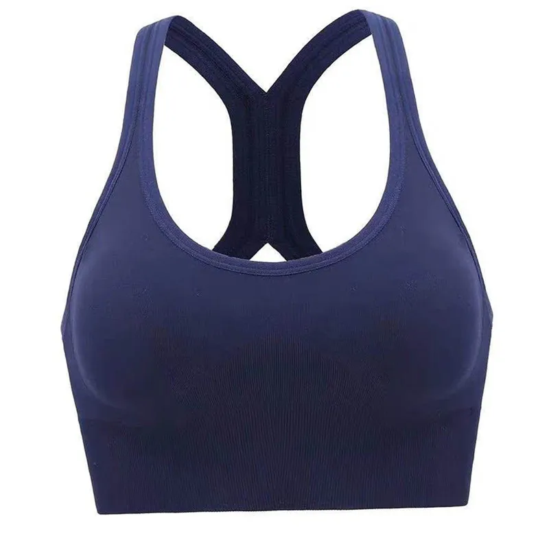 

2021 Sexy Sports Bra Solid Back Yoga Tank Top Women Fitness Push Up Gym Shockproof Seamless Shirt Running Workout Fast Dry Vest