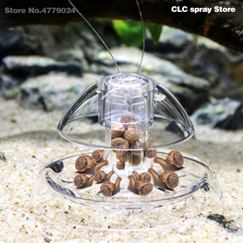 Прозрачная ловушка для улитки аквариума аквариумные растения планарный леч
