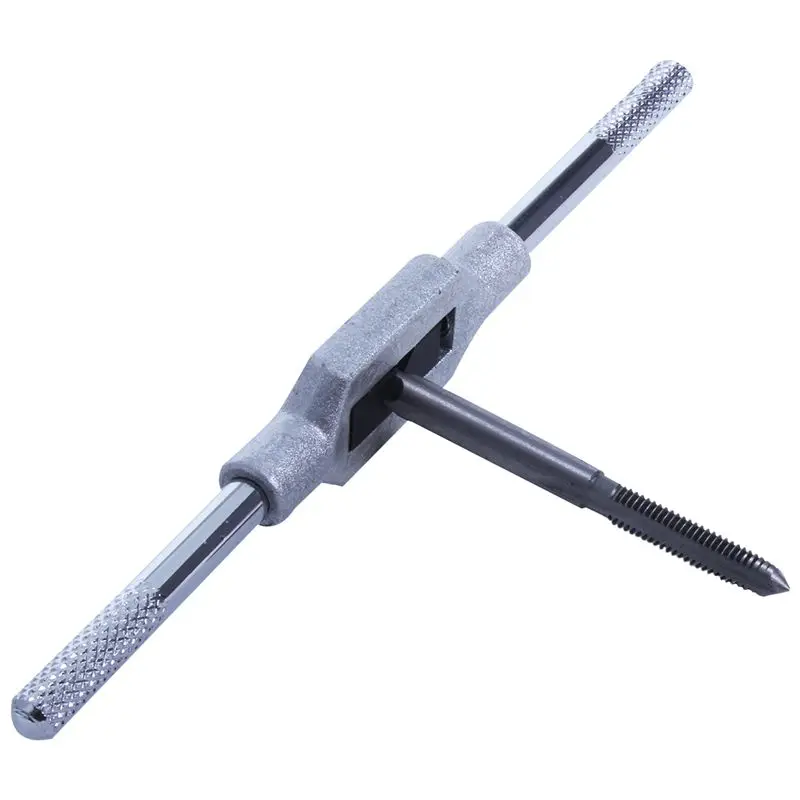 

6Pcs Hand Screw Thread Metric Plug Tap Set M3-M8 With Adjustable Tap Wrench