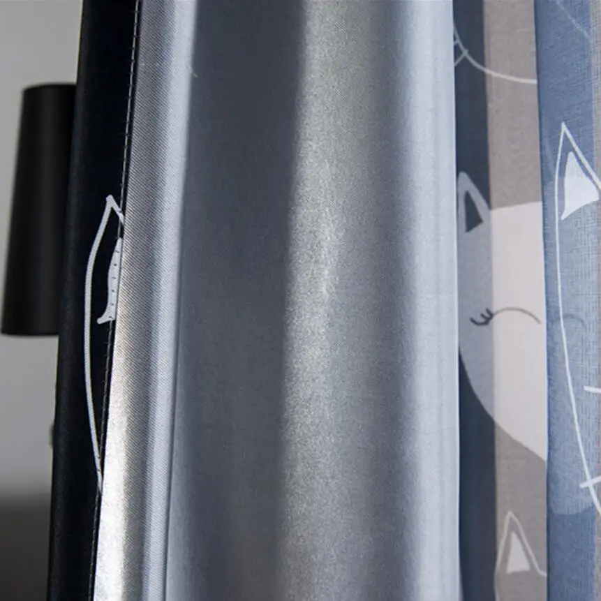 Затемняющие шторы с мультяшным черным котом для детей мальчиков спальни