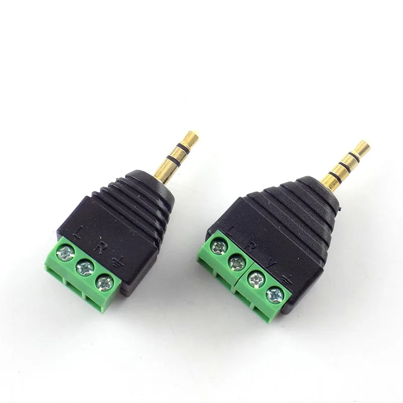 3 полюса/4 полюса 3,5 мм разъем для наушников три/четыре полюса стерео Solderless разъем аудио головка к терминалу «сделай сам» штекер