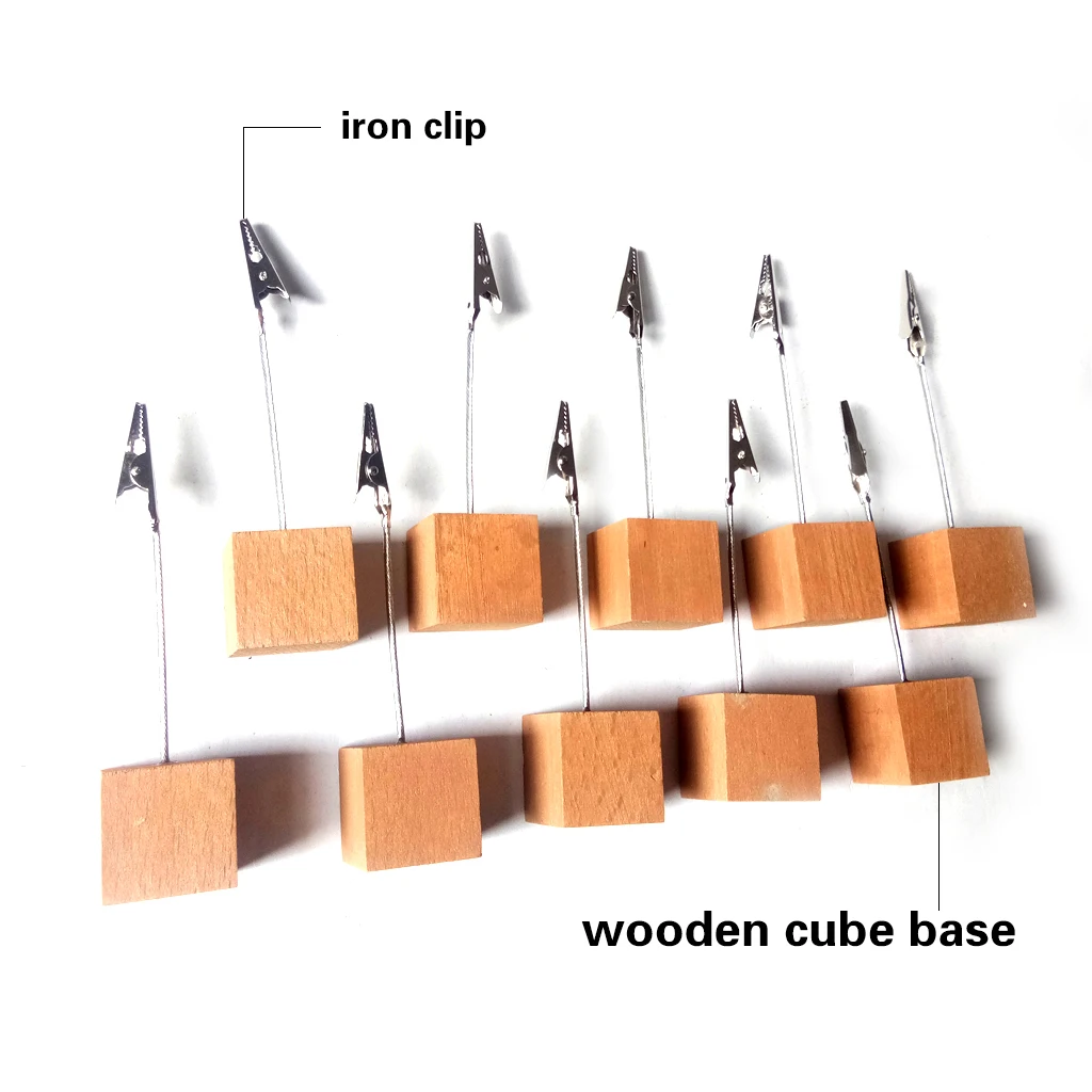 Лидер продаж 10 шт. Настольный держатель для фотографий с деревянным кубическим