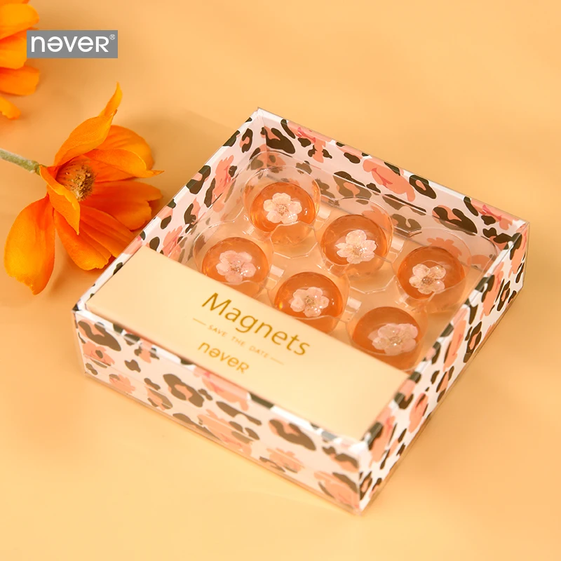 Никогда не Леопардовый 3D стеклянный Магнитный кнопочный круглый шар аксессуар