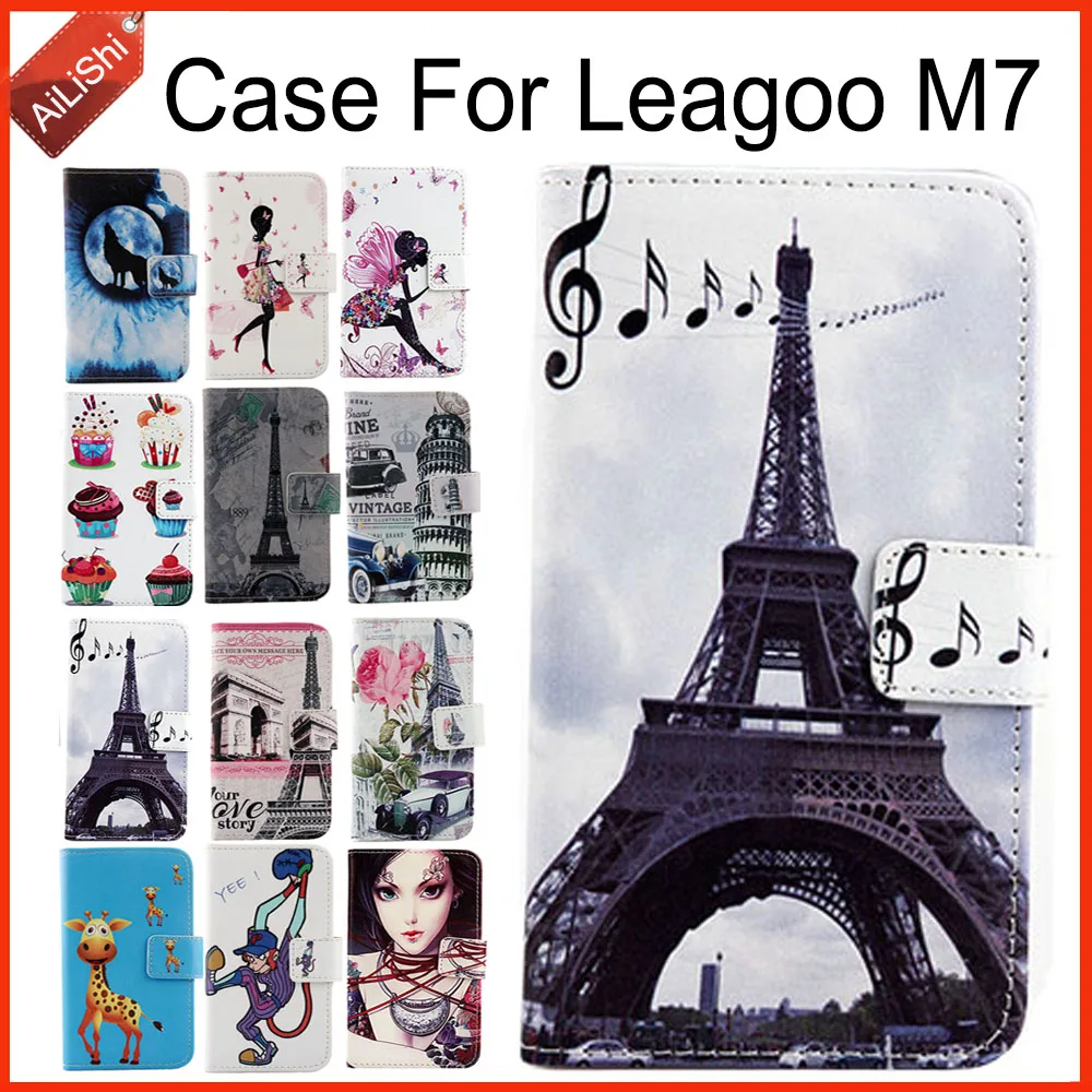 AiLiShi хит! в наличии для Leagoo M7 чехол Высокое качество PU кожаный книга флип