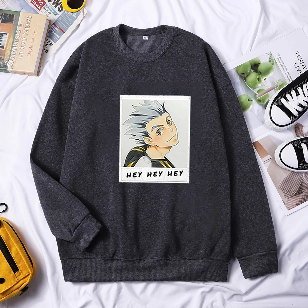 

Hot Japanese Anime Haikyuu Hoodies Men Funny Karasuno Fly High School Streetwear Nekoma Winter Warm Fashion Unisex Sweatshirts