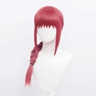 Makima косплей парик аниме цепная пила человек Косплей hhsiu светильник розово-красные косички длинные волосы волокна синтетический парик + бесплатная Марка парик
