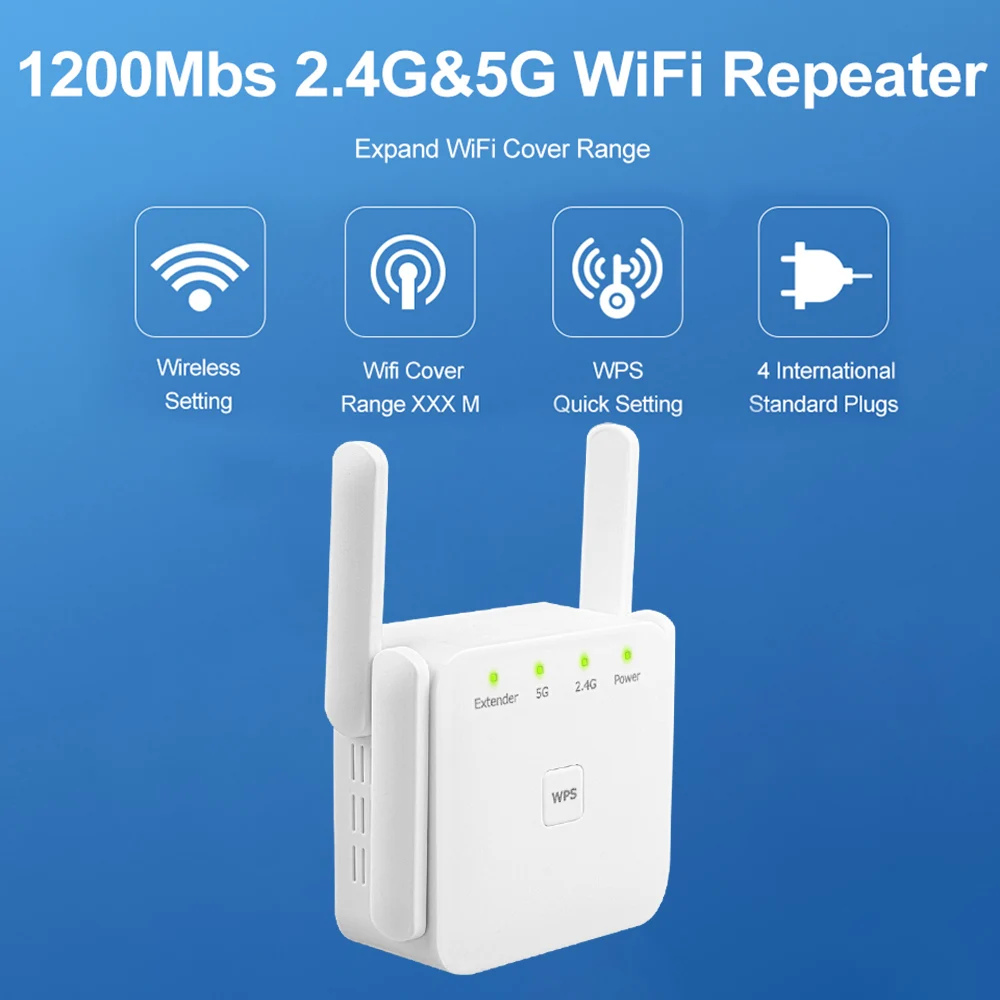Wi fi ретранслятор 5 ГГц беспроводной удлинитель 1200 Мбит/с усилитель 802.11N сигнала с