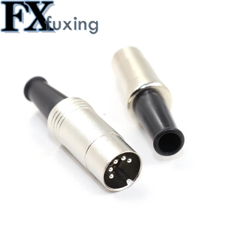 2 шт. 5-контактный разъем DIN миди-кабель штекер аудиоразъем встроенный