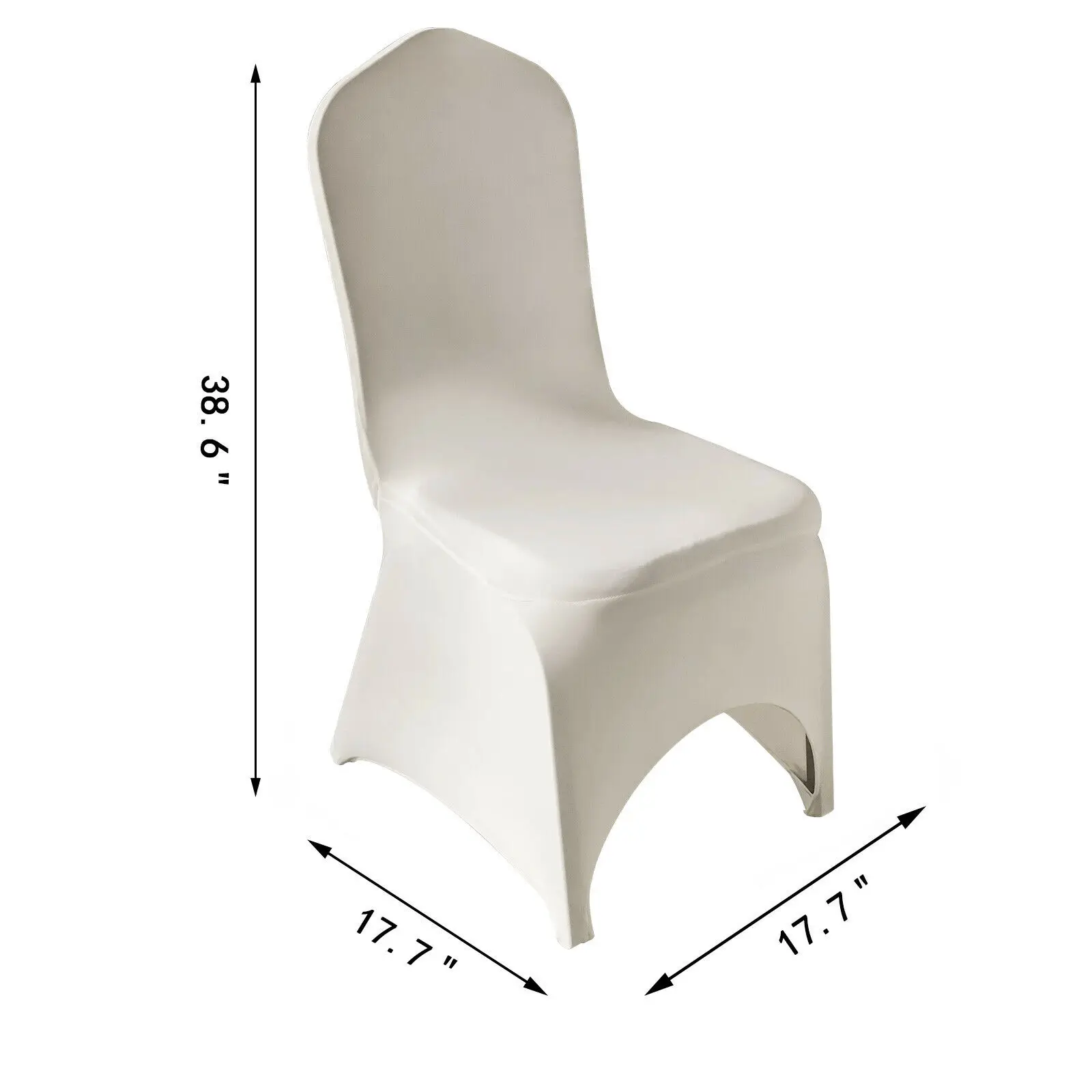 

VEVOR 100PCS Ivory Chair Covers Polyester Spandex Chair Cover Stretch Slipcovers for Party Dining Banquet Wedding Chair