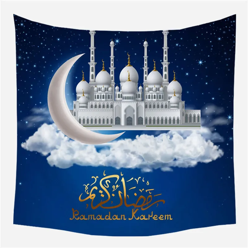 

Eid Mubarak Tablecloth Ramadan Decor Islamic Table Cover Ramadan Kareem Accessories Ramadan Eid Tapestry Muslim Gift Party