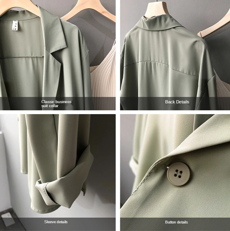 

Korean version of the sunscreen thin suit jacket women's air-conditioning shirt spring and summer British style drape small suit
