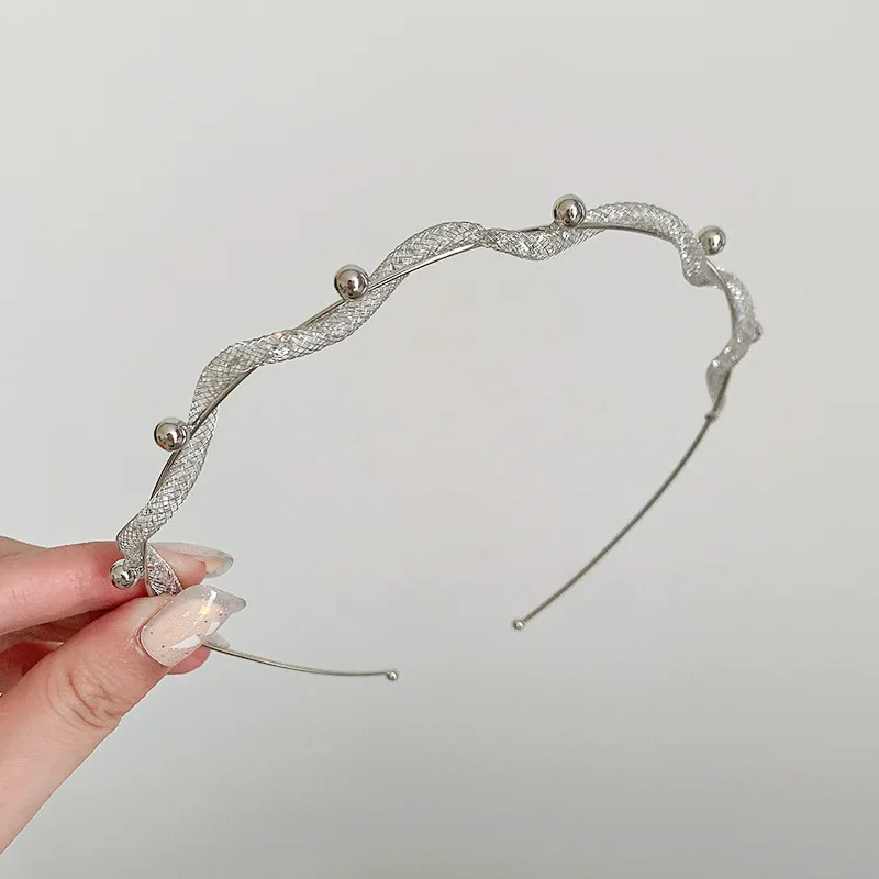 Роскошная блестящая повязка для волос в стиле барокко с полностью хрустальными