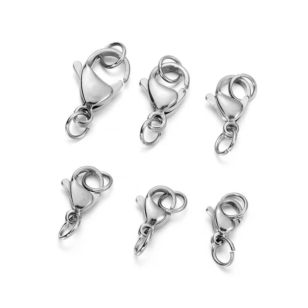 Застежки-карабины из нержавеющей стали для ожерелья браслета соединители