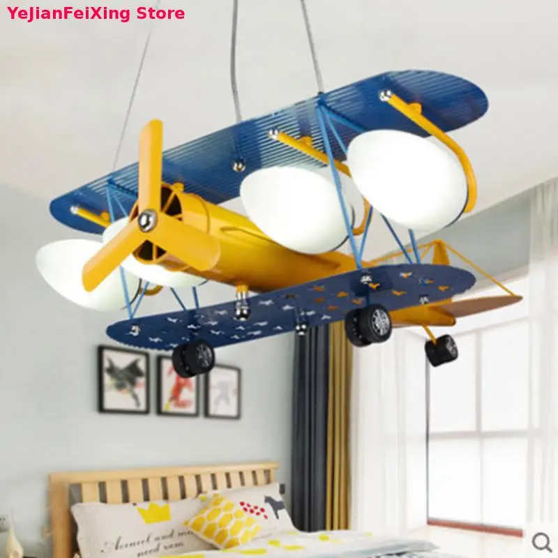 

Simple and modern American children's room aircraft lamps LED children's bedroom chandelier boys room cartoon lighting