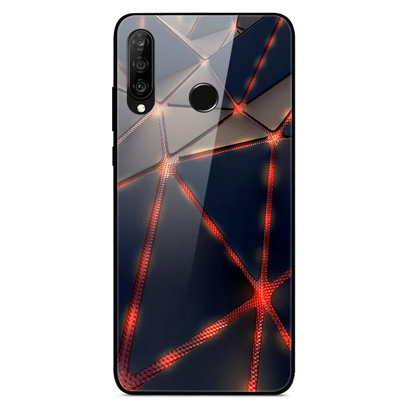24 Для huawei P30 Lite чехол из закаленного стекла с принтом задняя крышка Жесткий чехол для Coque huawei P30 Lite чехол для телефона fundas P 30 лайт Pro - Цвет: 24