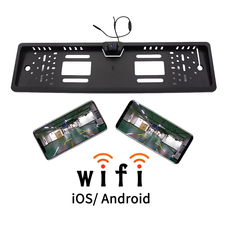 Европейская Автомобильная Wifi рамка номерного знака беспроводная камера заднего