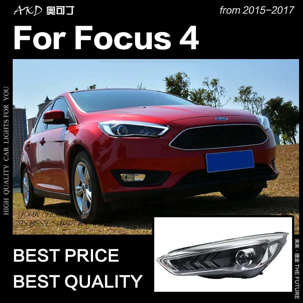 АКД стайлинга автомобилей для Ford Focus фары 2015 Новинка 2017 года фокус светодиодный DRL