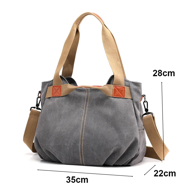 Женские холщовые сумки 14 цветов винтажные однотонные женские большие вместительные большие сумки женские повседневные сумки на плечо для женщин