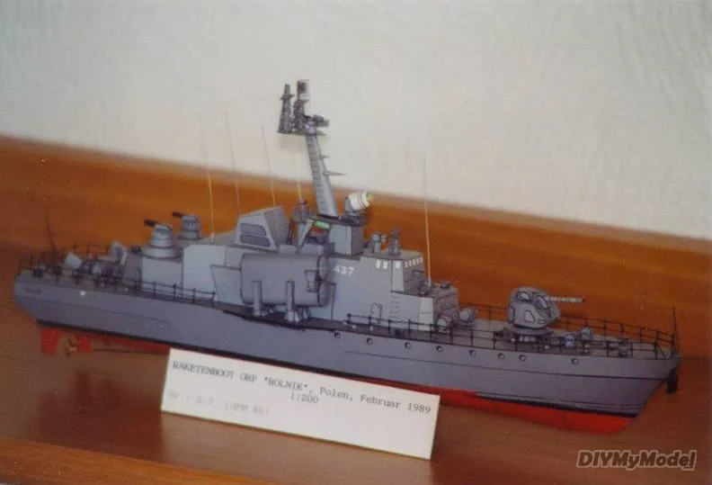 

DIYMyModeI Polish missile destroyer Nongfu DIY Handcraft Paper Model Kit HandmadeToy Puzzles Gift Movie prop