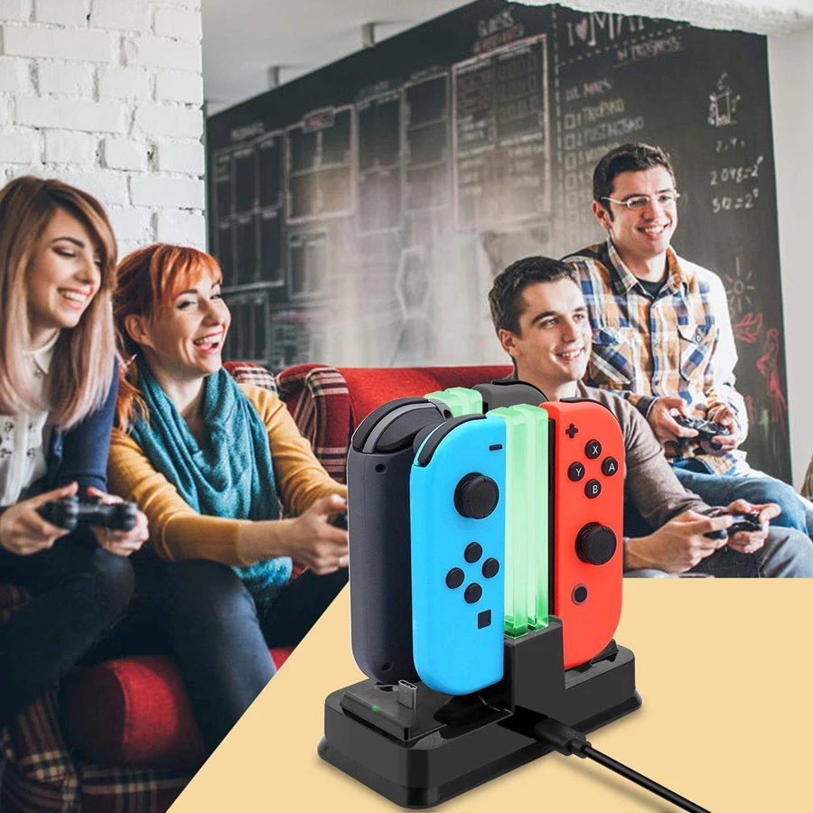 Зарядное устройство для Nintendo Switch 4 Joycon 2 Pro 6 в 1|Зарядные устройства| |