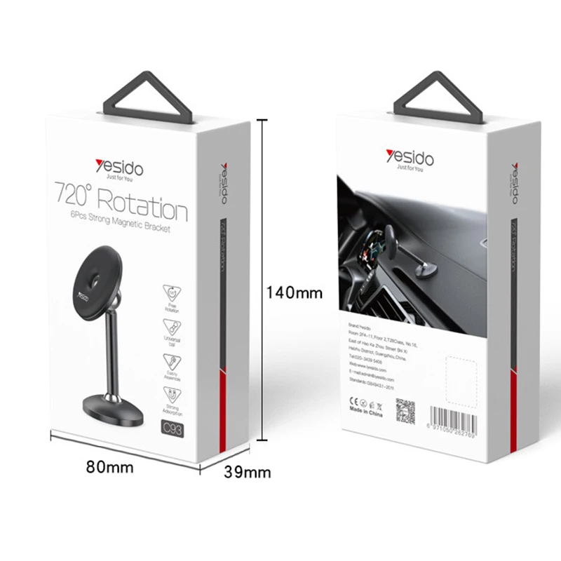 

Car Phone Holder for Iphone Samsung Huawei Xiaomi Magnetic Holder for Phone 360 Degree Rotation Stand In Car