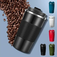 mug coffee cup 380510ml double wall cup with cover stainless steel leak proof thermos cup vacuum flask portable milk mug bottle