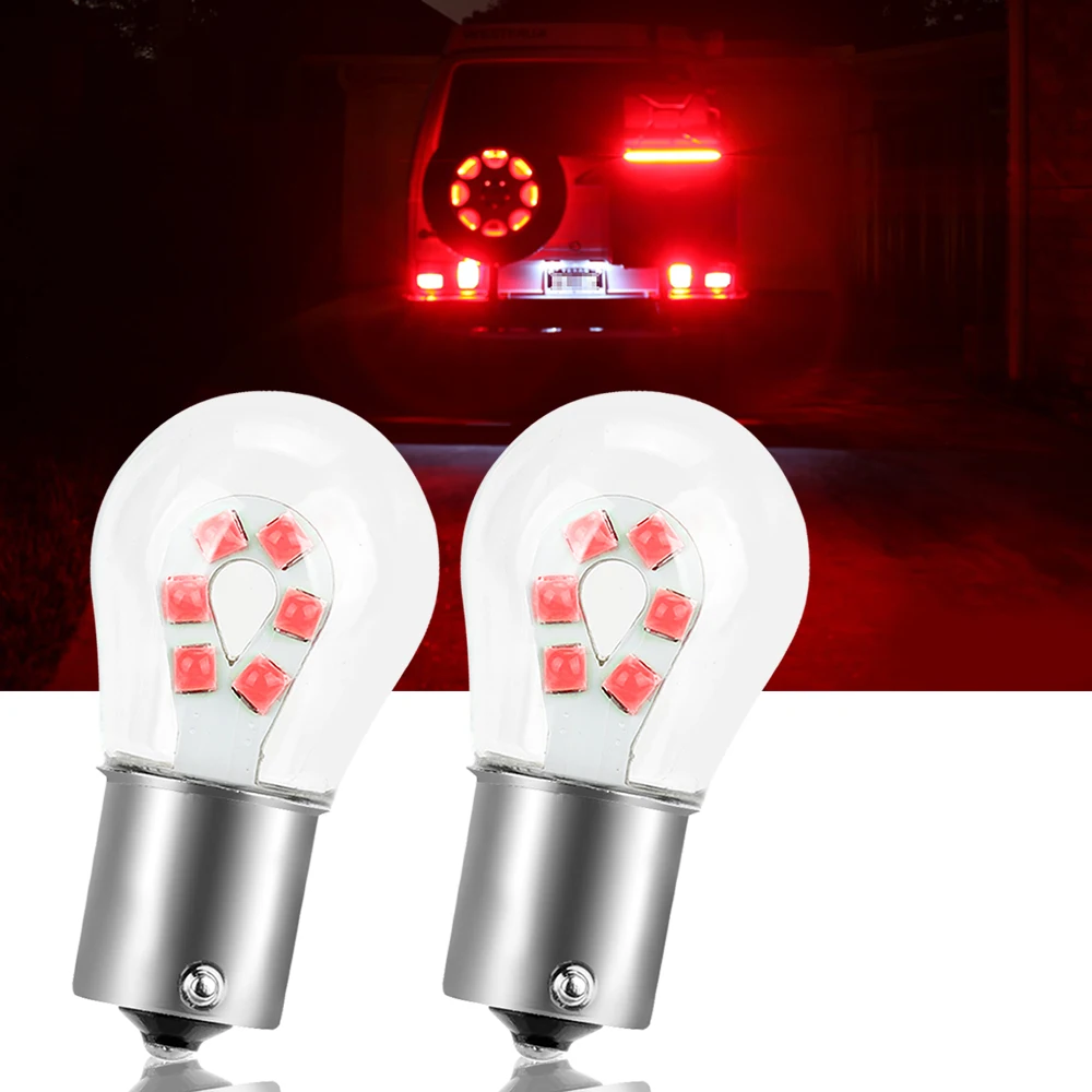 OKEEN 2PCS 1156 BA15S Led Canbus 1157 BAY15D 3030 12SMD P21W PY21W Car Turn Signal Light Packing Brake 12V Auto Error Free - купить по