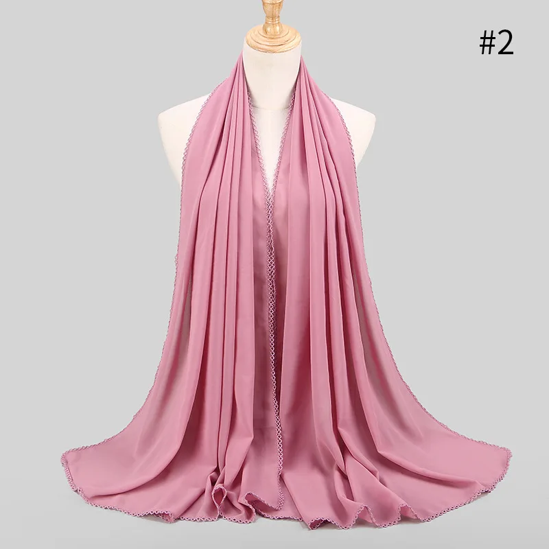 Женский шифоновый шарф роскошный брендовый мусульманский хиджаб из пузырчатой