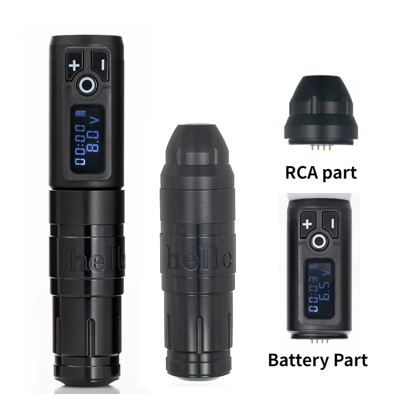 

Новая беспроводная ручка для тату-батареи, Ротационная Машина, пистолет, японский Бессердечный двигатель, цифровой дисплей, Перманентная ручка для макияжа