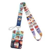lx561 friends tv show lanyard pendant neck straps id card badge holder bank card case cartoon phone rope keychain friends gifts