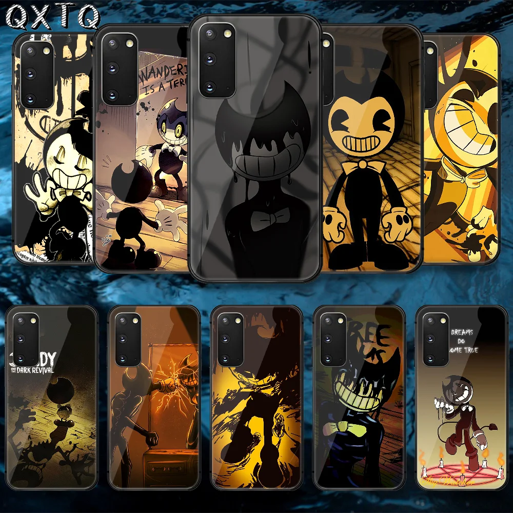 

Horror Game Bendy Tempered Glass Phone Case Cover For Samsung Galaxy Note S 9 10 20 21 E Plus Ultra M 31 51 FE Painting Cover