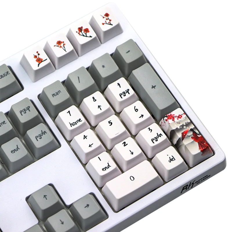 

Wangjiang Plum Blossom PBT Five sides Dye-subbed 113 Keys OEM Profile Keycap for Diy Mechanical Keyboard Keycaps