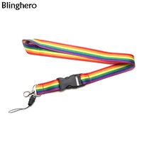 blinghero phone neck straps rainbow color print lanyard for keys camera security badges id badge phone holder hang rope bh0601