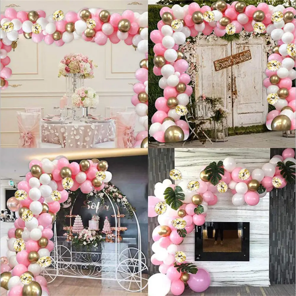 

Lovely Latex Birthday Ballon Foil Balloon Set Party Decoration Summer Wedding Gold Metallic Balloons Balloons
