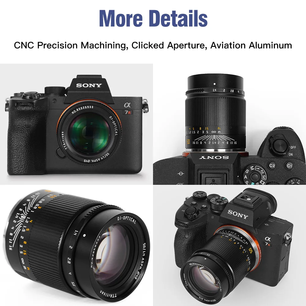 TTArtisan 50 мм F1.4 ASPH полная Рамка Ручной фокус линзы для Sony E Canon RF Nikon Z Sigma Lumix Leica L