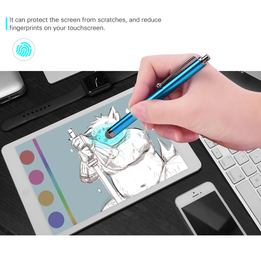 Емкостный стилус прочный универсальный сенсорный экран ручка для рисования с