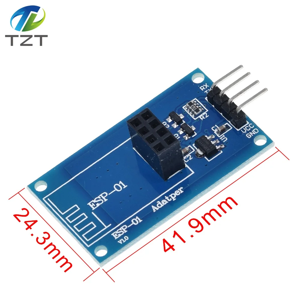 Модуль беспроводного адаптера TZT ESP8266 Φ Serial WiFi 3 В 5 Esp01 разрывная функция