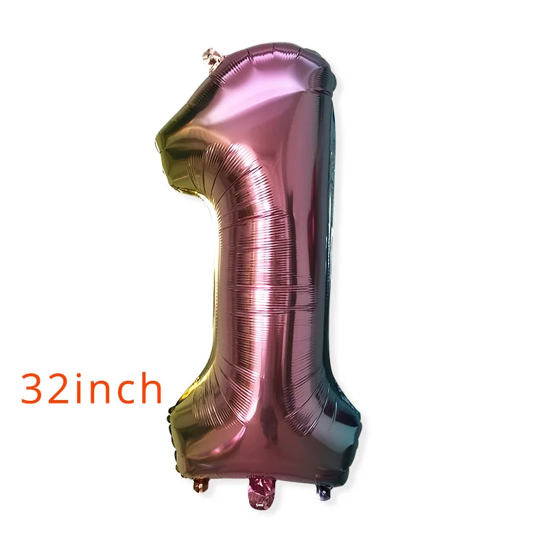 1 balloon WEIGAO 1 шт. 1 2 3 шапки ко дню рождения цветок корона 1-й День рождения шапка новорожденного ребенка ободок для дня рождения 1 год День рождения украшения - Цвет: 1 balloon