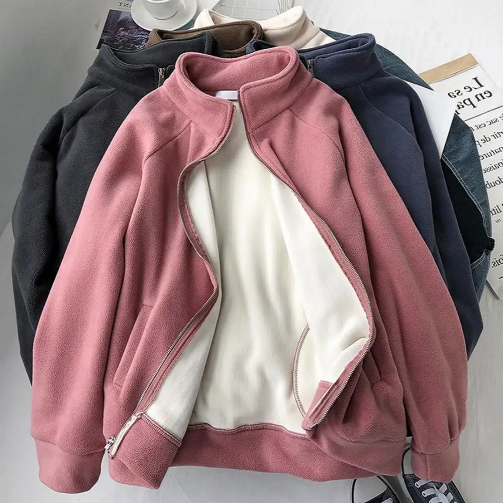 

Women's Casual Sweatshirt Winter Warm Sherpa Lined Zip Up Hooded Hoodies For Casual Hombre Sudaderas Con Capu Mujer