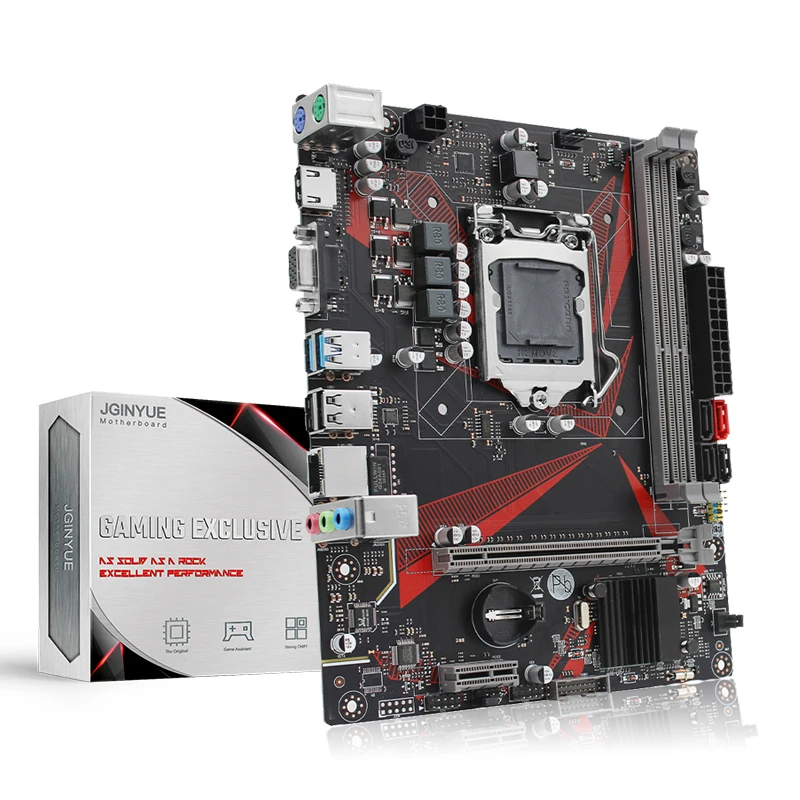 

JGINYUE B75 LGA 1155 Motherboard Support Xeon E3 Processor Intel i3 i5 i7 CPU DDR3 RAM Memory VGA+HDMI B75M-H