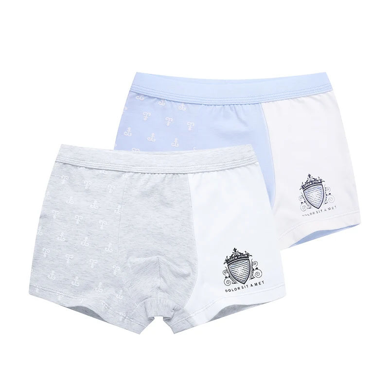 Трусы-боксеры для мальчиков 2 шт. нижнее белье из мягкого хлопка трусы подростков