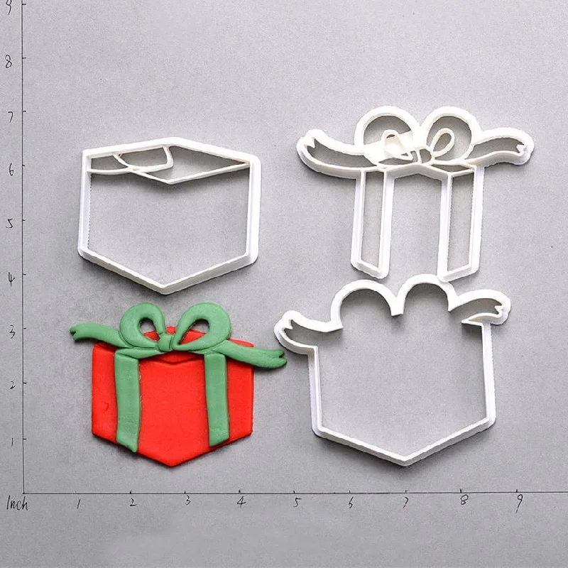 Рождественская Подарочная коробка имбирный домик Санта Клаус лицо конфеты