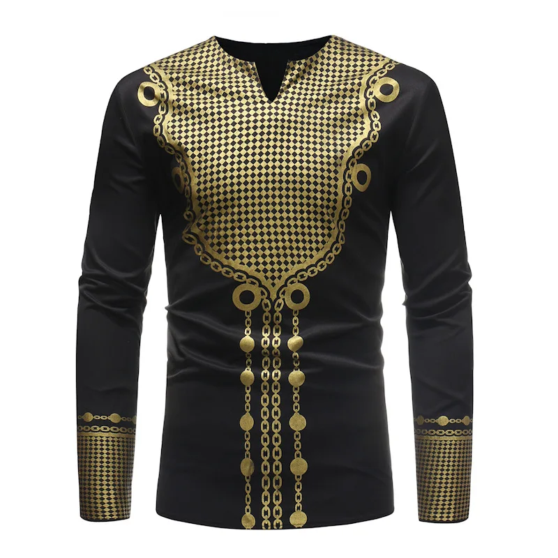 

Mens African colors Dress Shirt Hipster Men African Clothes Slim Long Sleeve Chemise Homme Hip Hop Streetwear Africa Clothing