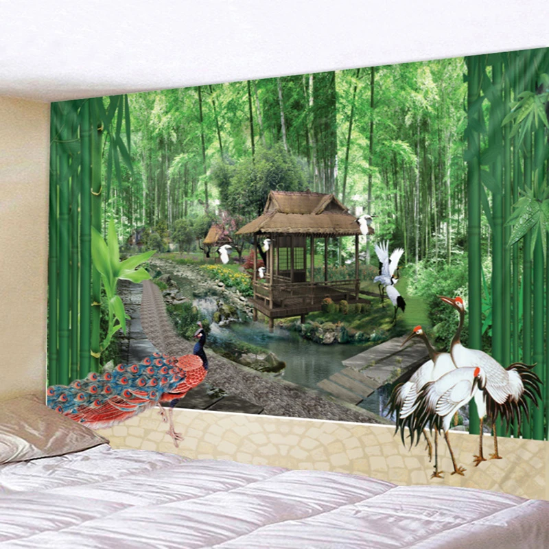 A003-GT369 Красивый настенный гобелен ЛЕС красивый водопад Hd пейзаж пляжное полотенце фотообои природа ковер из полиэстера - Цвет: A003-GT369